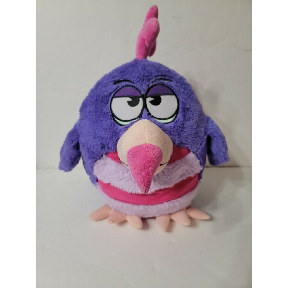 Jay At Play Koo Koo Birds 2010 Micro Beads Purple Pink Plush 16” Tall No Sound